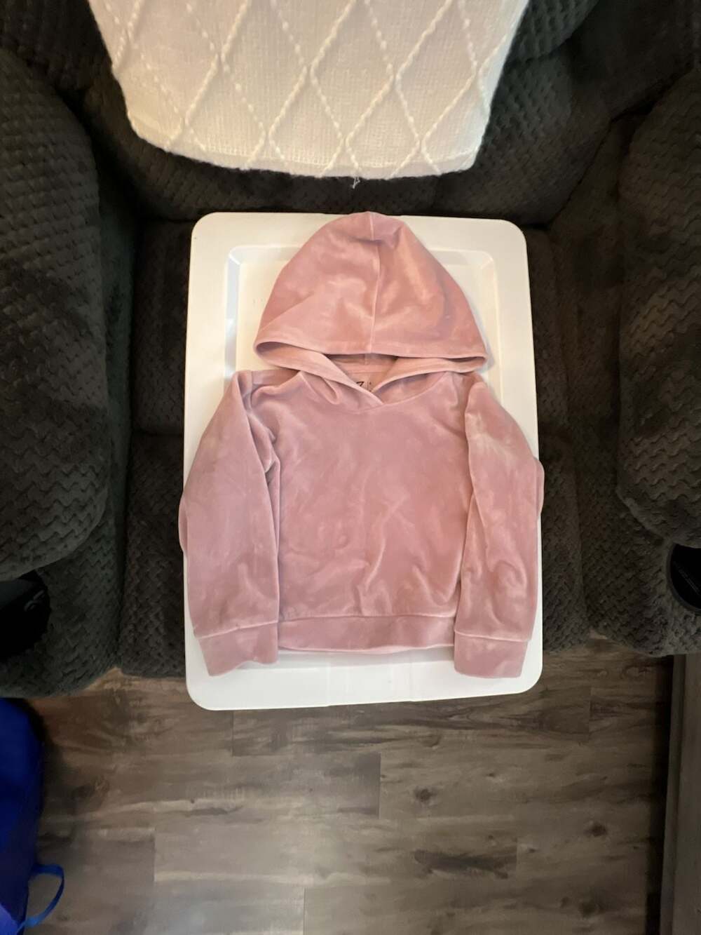 Z By Zella Velour Hoodie Pink and printed leggings